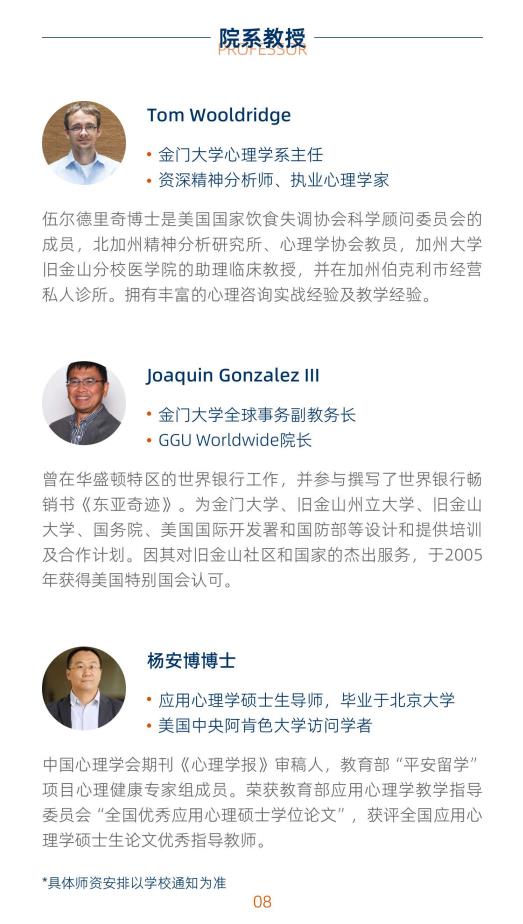 美國金門大學(xué)心理學(xué)碩士GGU MAP簡章